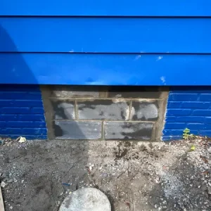 Basement Window Removal and Masonry Work in Moorestown